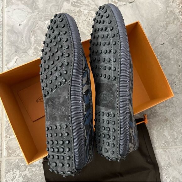 Tod’s Tess Patterned Slip-On Flats, Antracite, New, Size EU 37.5 - Picture 8 of 12